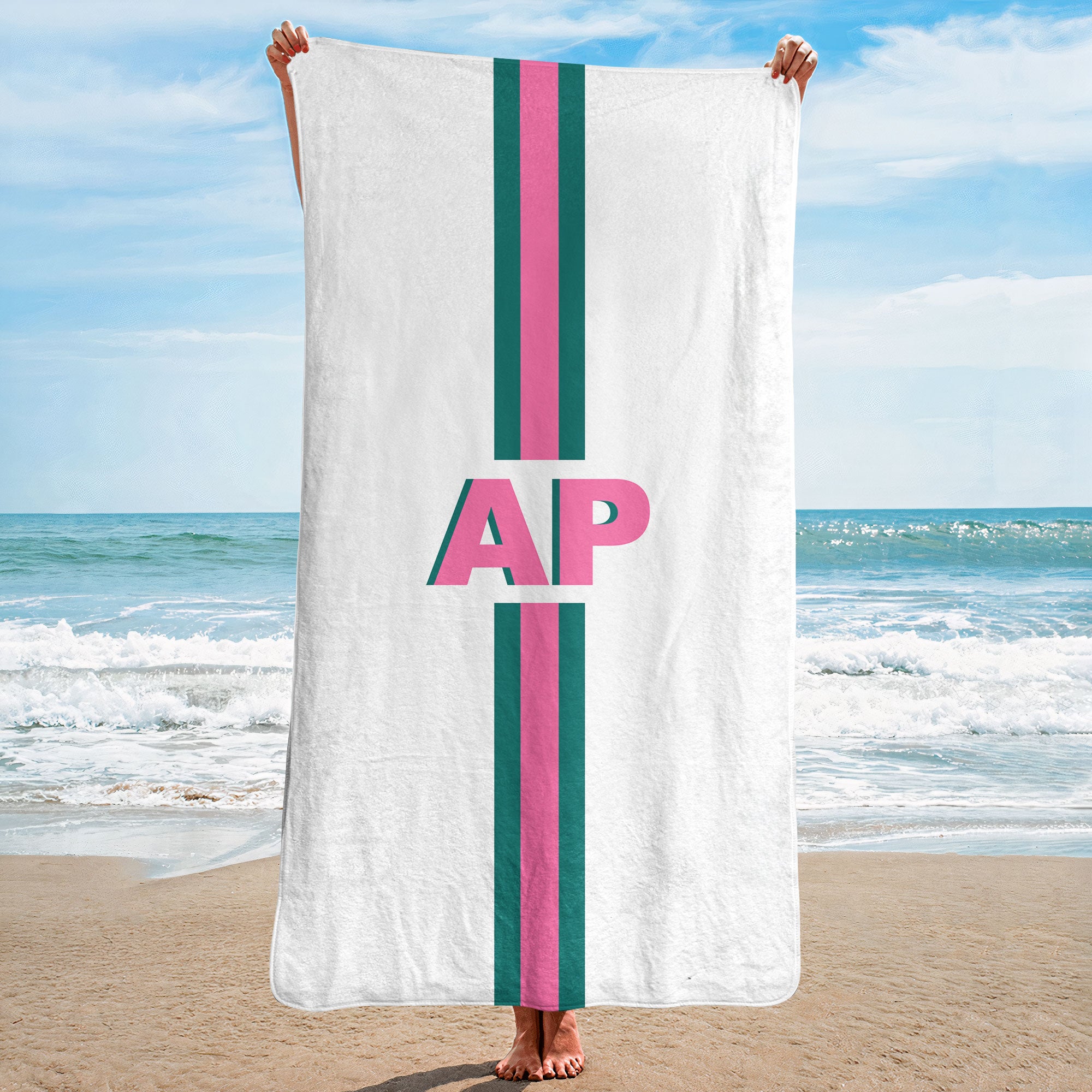 Shadow-Monogram-Letter-Name-Personalized-Beach-Towel-11
