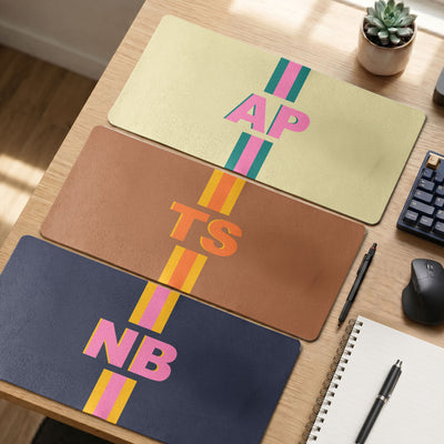 Shadow Monogram Letter Name - Personalized Desk Mat