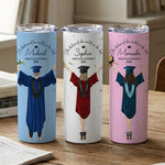 She Believed She Could So She Did - Graduation Gift - Personalized Skinny Tumbler