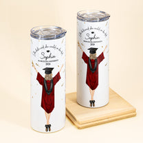 She Believed She Could So She Did - Graduation Gift - Personalized Skinny Tumbler