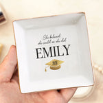 She Believed She Could So She Did - Personalized Jewelry Dish