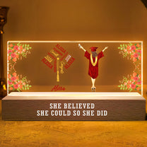 She Believed She Could So She Did - Personalized LED Night Light