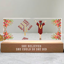 She Believed She Could So She Did - Personalized LED Night Light