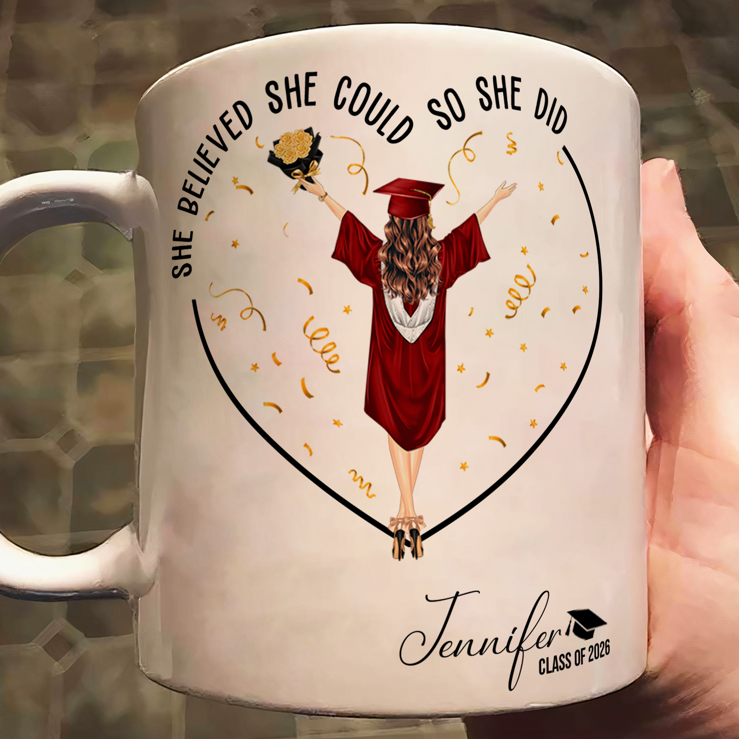 She Believed She Could So She Did - Personalized Mug