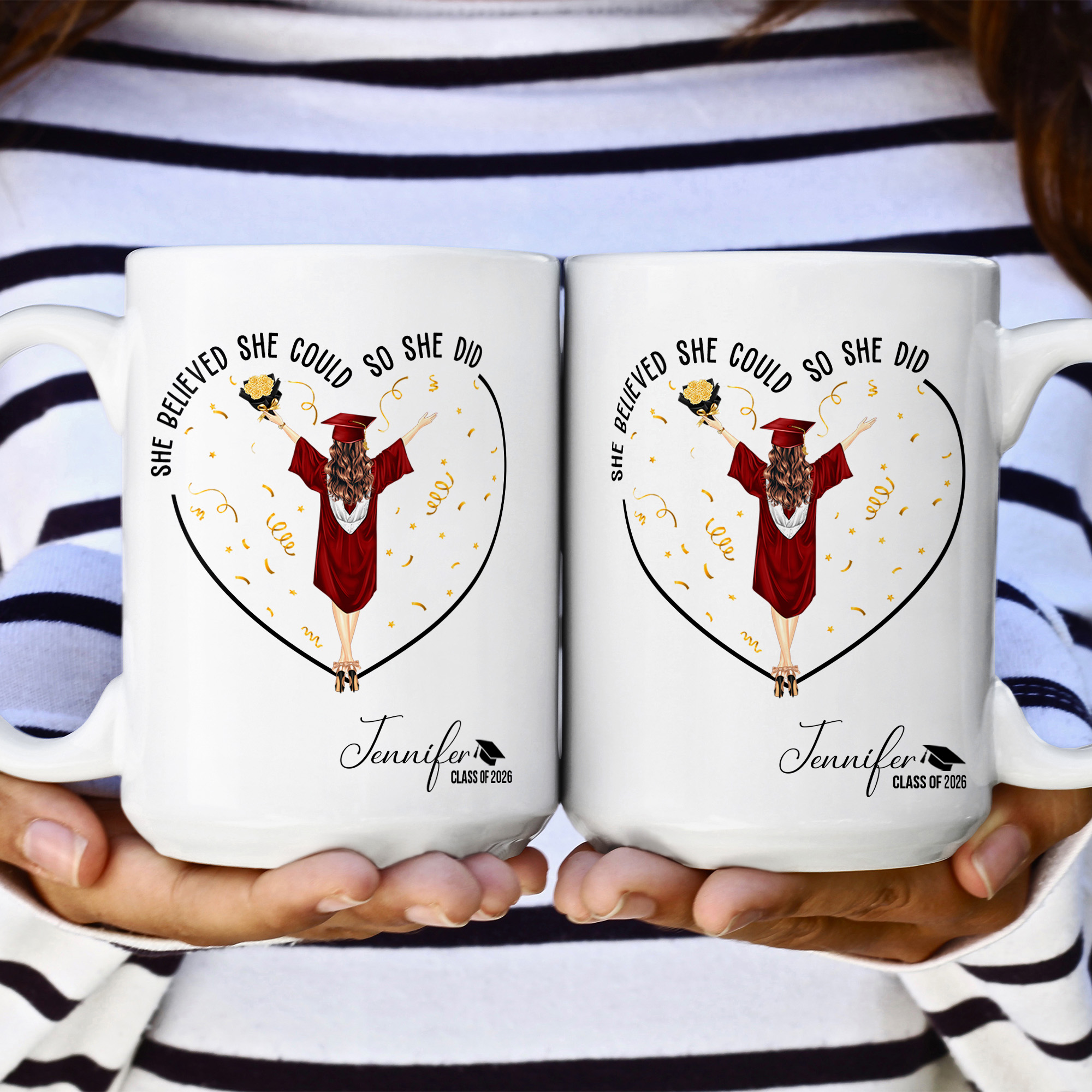 She Believed She Could So She Did - Personalized Mug