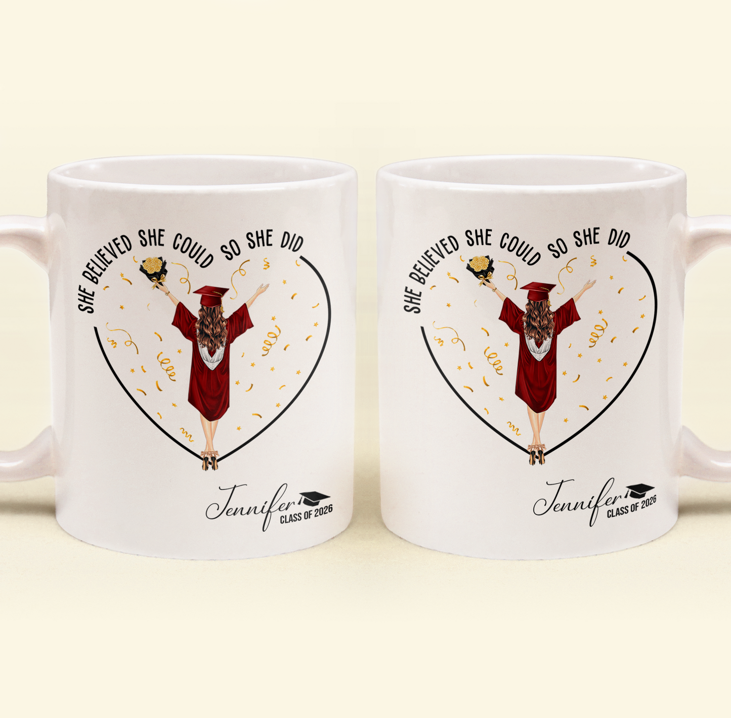 She Believed She Could So She Did - Personalized Mug