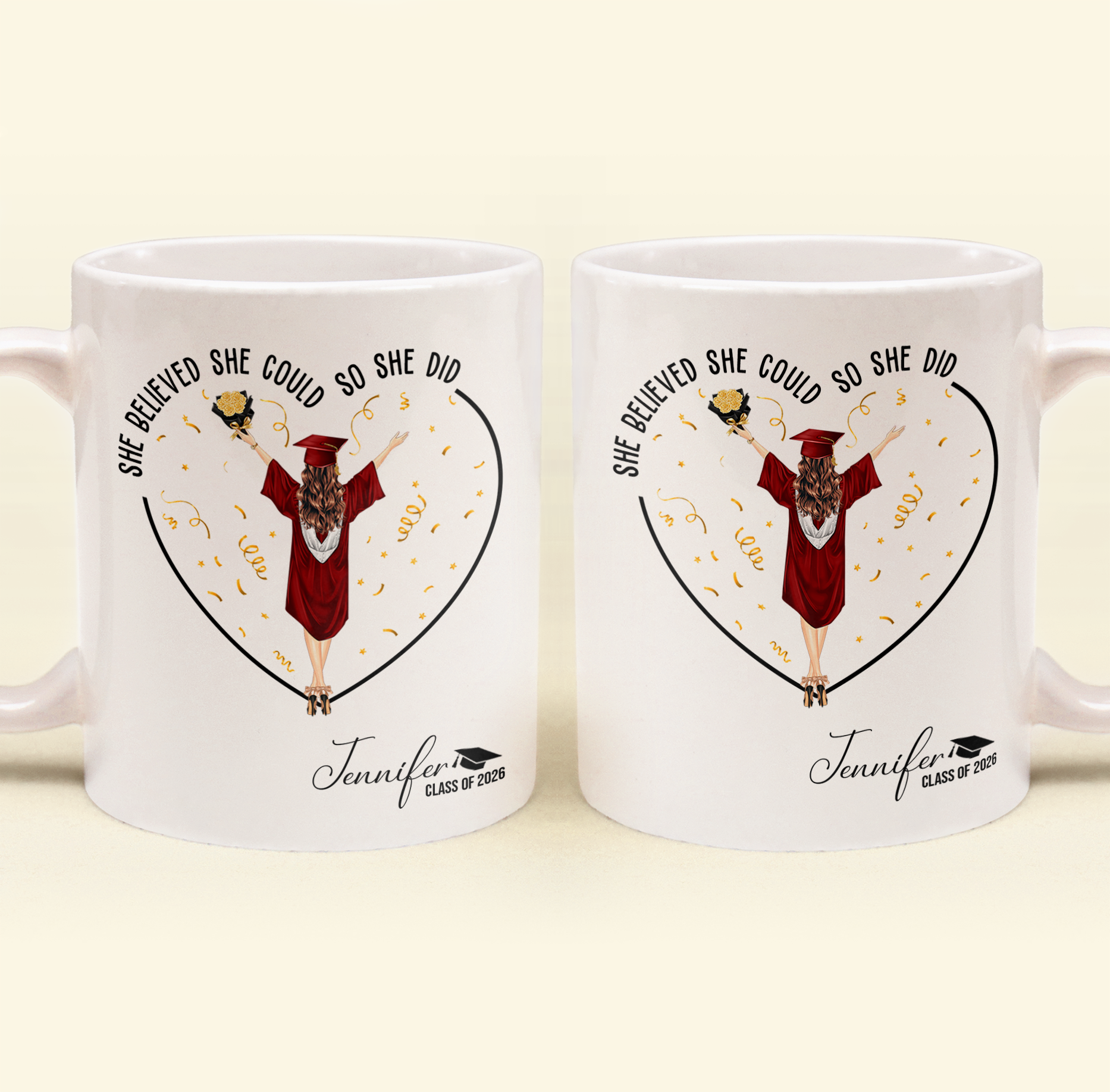 She Believed She Could So She Did - Personalized Mug