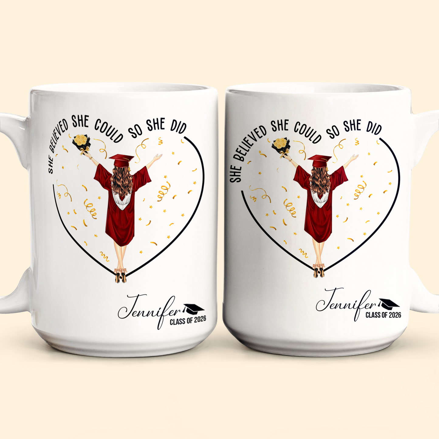 She Believed She Could So She Did - Personalized Mug