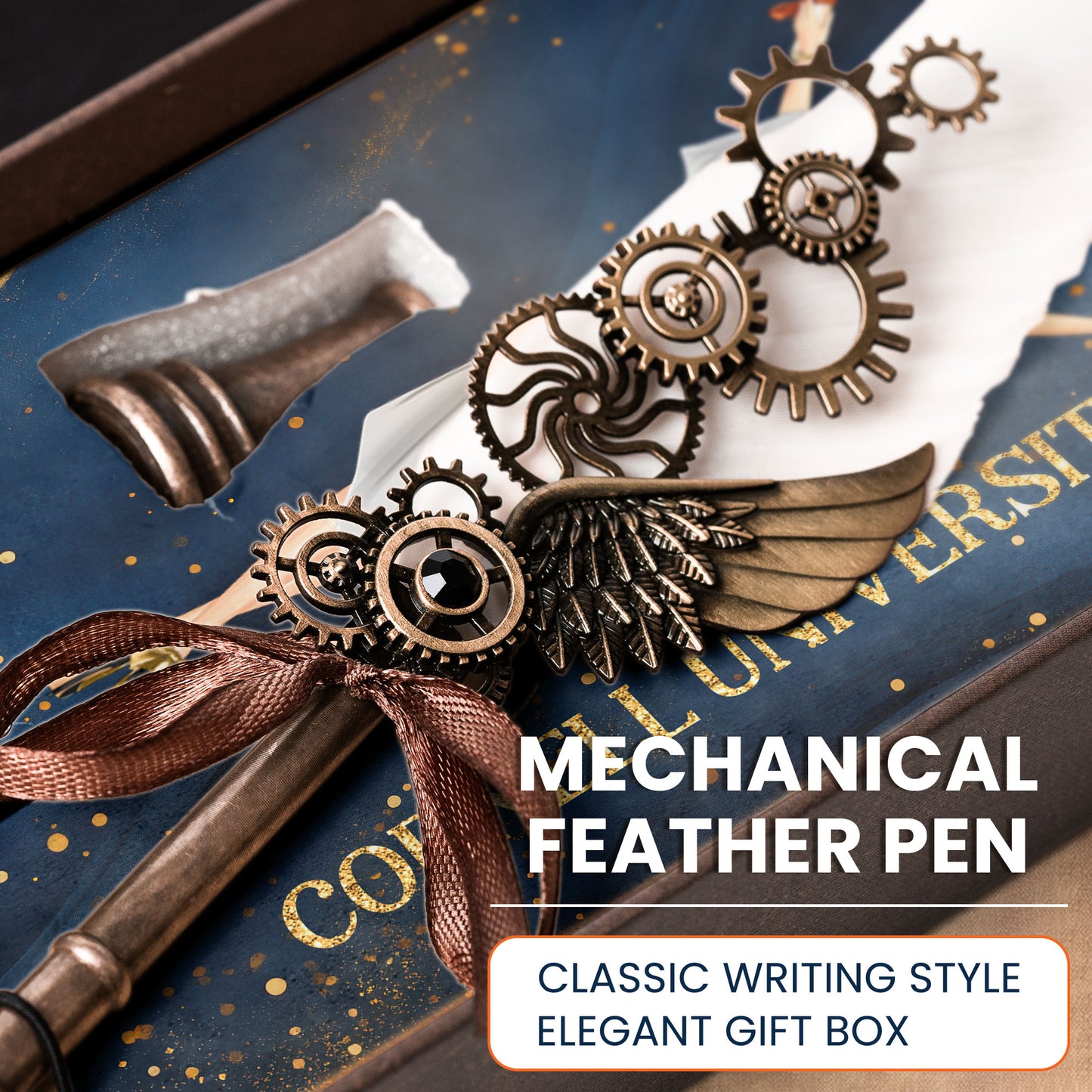 She Believed She Could So She Did - Feather Pen Set With Custom Card