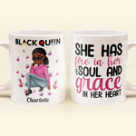 She Has Fire In Her Soul - Personalized Mug - Birthday Gift For Sista, Black Woman - Sassy Girls