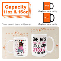 She Has Fire In Her Soul - Personalized Mug - Birthday Gift For Sista, Black Woman - Sassy Girls