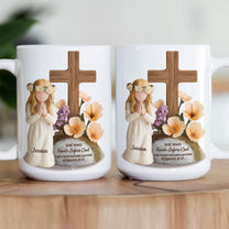She Who Kneels Before God Can Stand Before Anyone Gift For Her - Personalized Mug