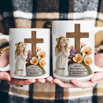 She Who Kneels Before God Can Stand Before Anyone Gift For Her - Personalized Mug