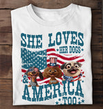 She-Loves Her Dog And America - Personalized Shirt 2