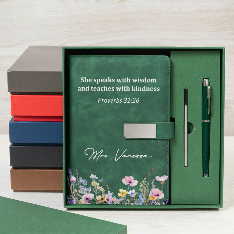She-Speaks-With-Wisdom-And-Teaches-With-Kindness-Proverbs-3126-Personalized-Notebook-Set-6