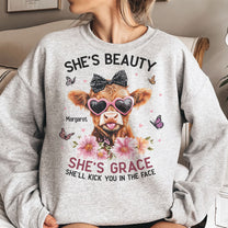 She's Beauty She's Grace She'll Kick You In The Face - Personalized Shirt