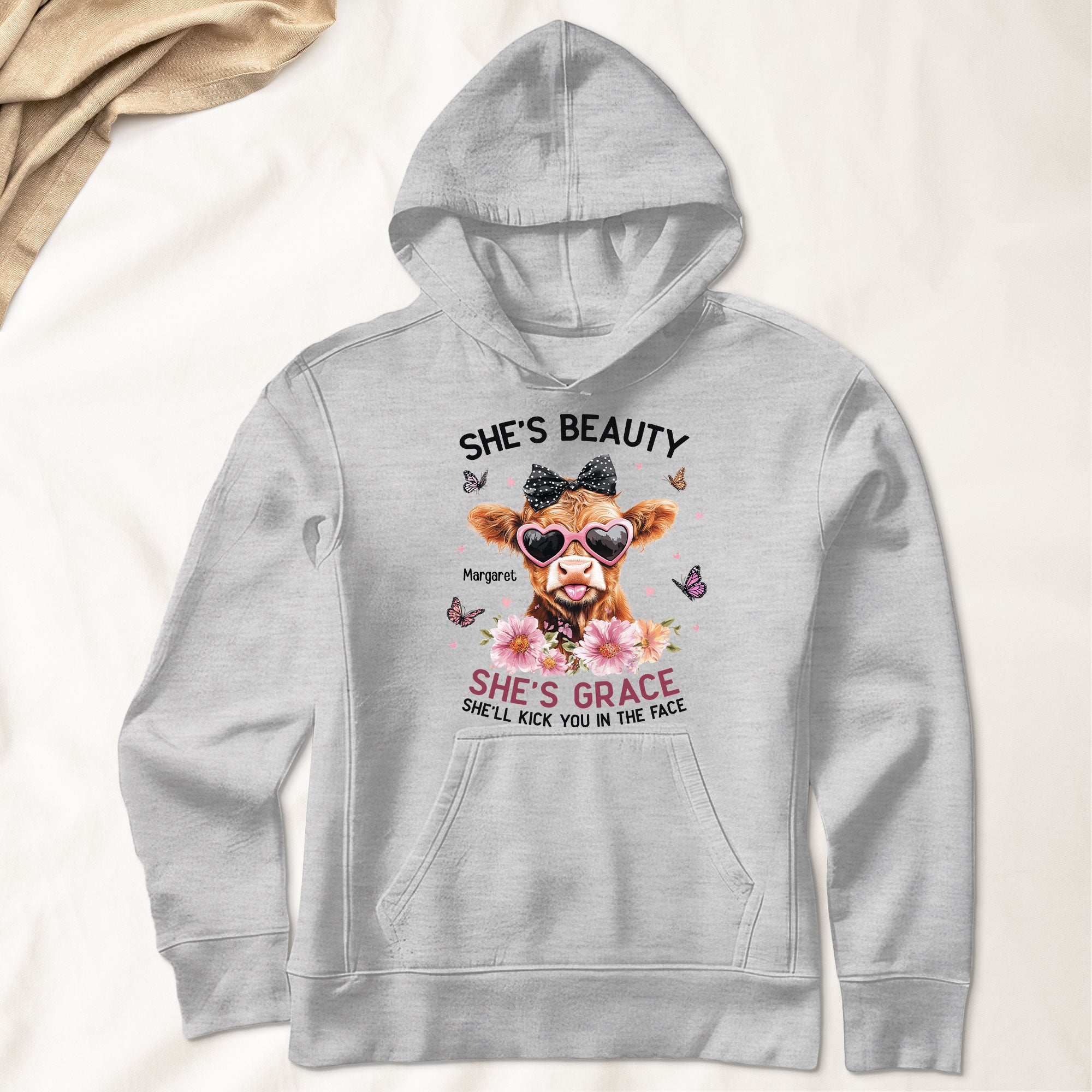 She's Beauty She's Grace She'll Kick You In The Face - Personalized Shirt