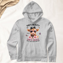 She's Beauty She's Grace She'll Kick You In The Face - Personalized Shirt