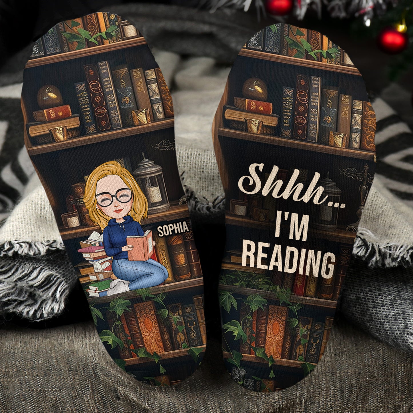 Shhh... I'm Reading - Personalized Crew Socks