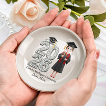 Shiny Effect Class Of 2025 2026 Senior - Personalized Jewelry Dish