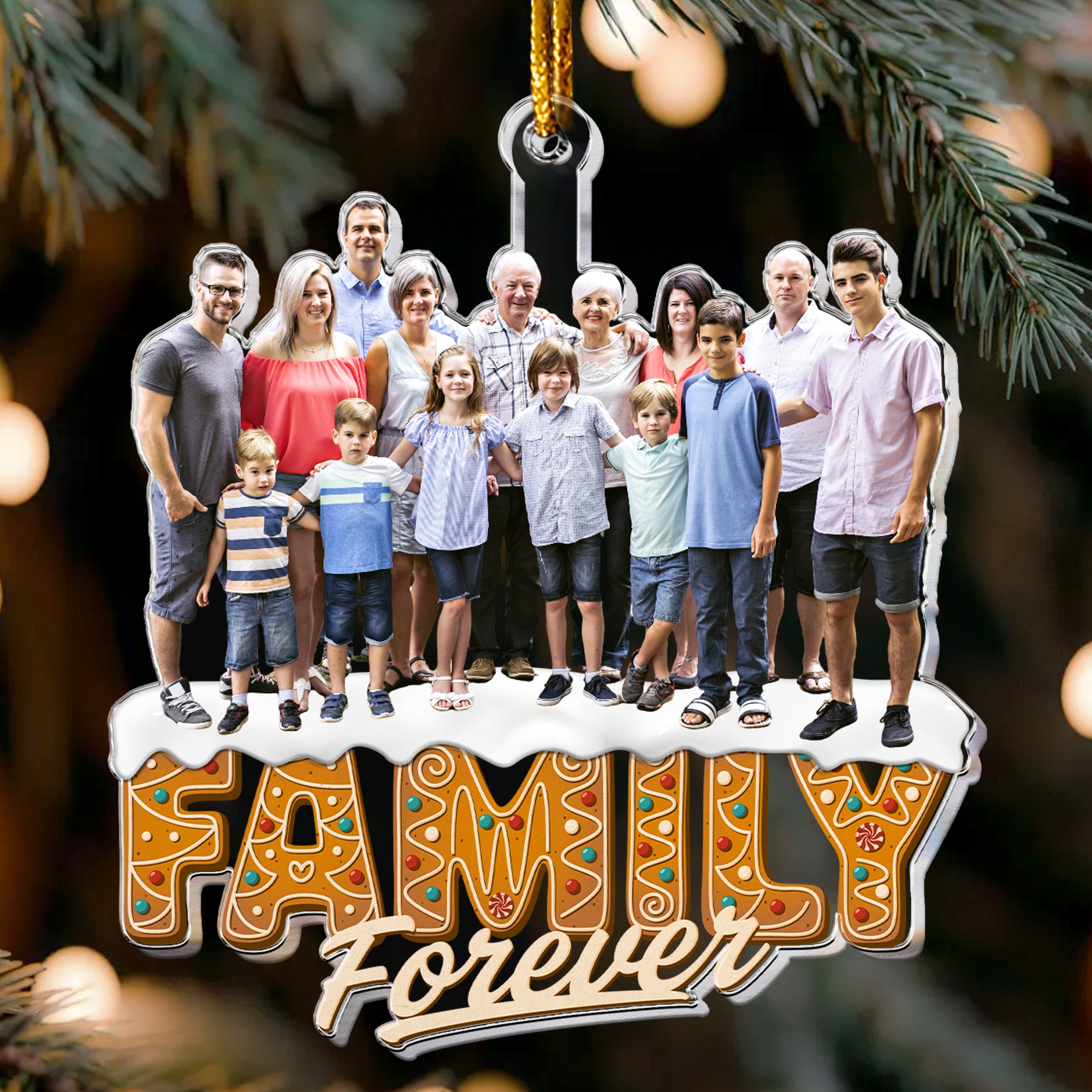 Siblings Family Forever - Personalized Acrylic Photo Ornament