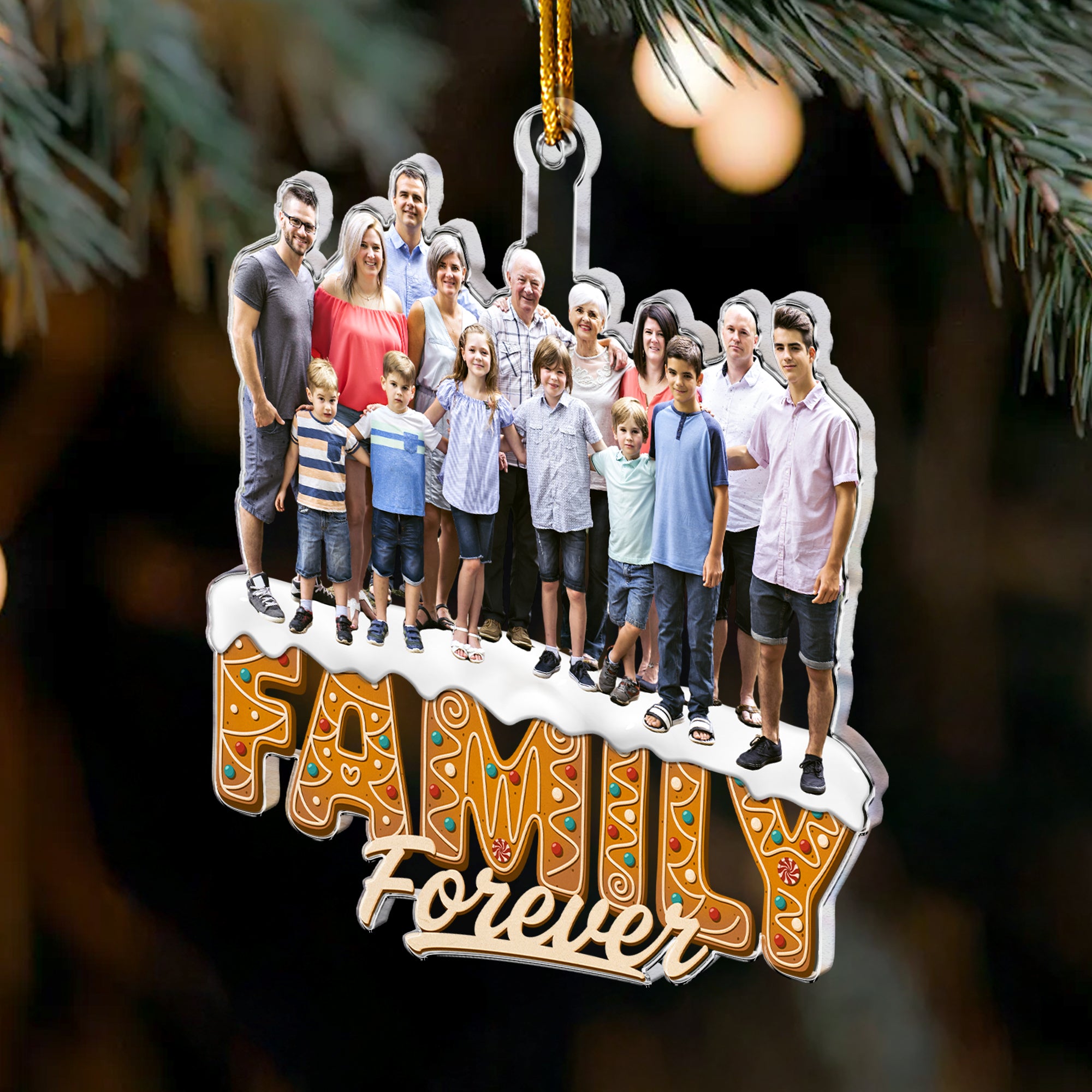 Siblings Family Forever - Personalized Acrylic Photo Ornament