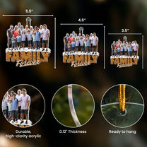 Siblings Family Forever - Personalized Acrylic Photo Ornament