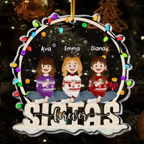 Siblings Forever New Version Christmas Family Ornament - Personalized Acrylic Ornament