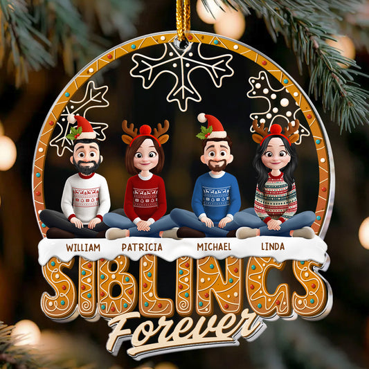 Siblings Forever - Personalized Acrylic Ornament