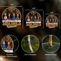 Siblings Forever - Personalized Acrylic Ornament