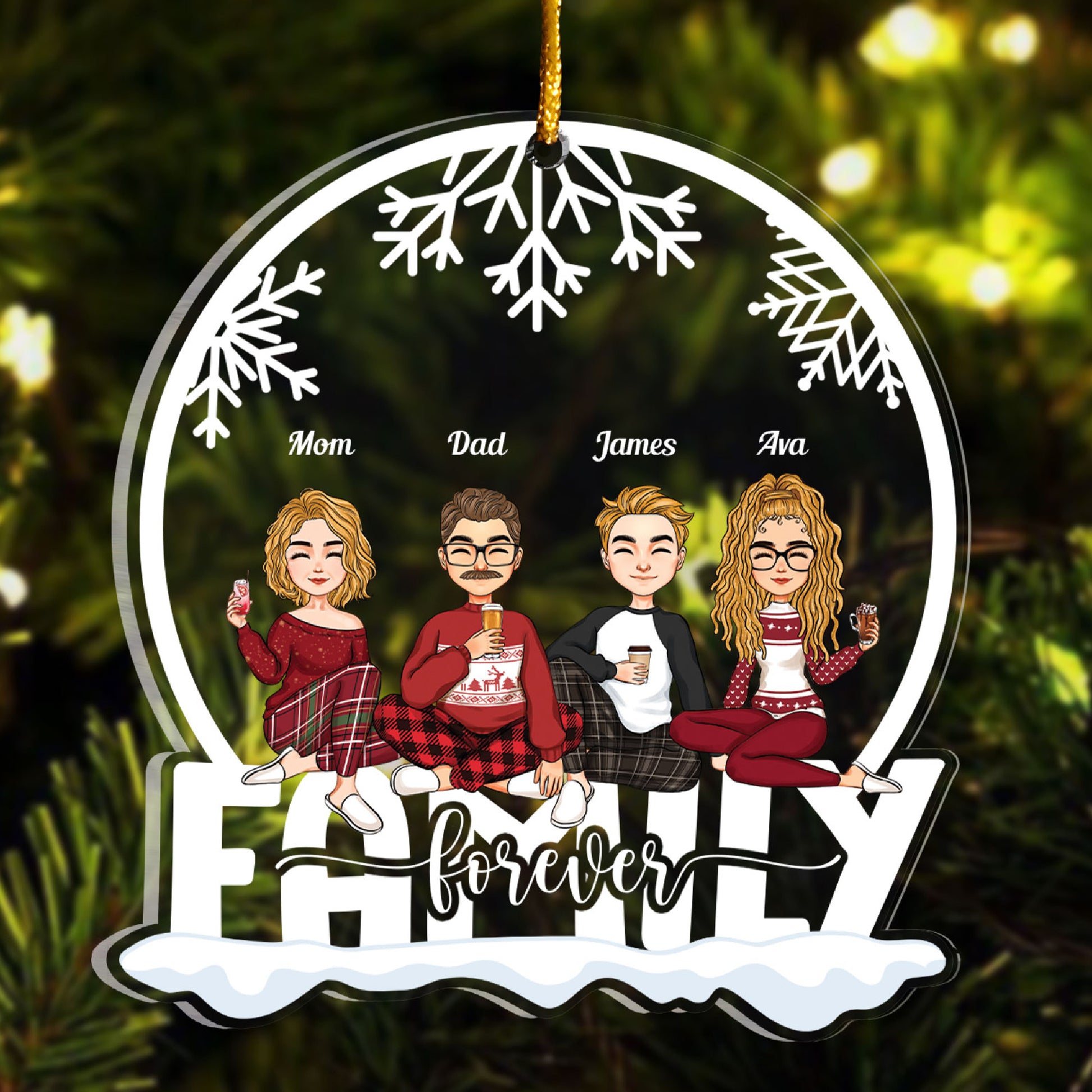 Siblings Forever - Personalized Custom Shaped Acrylic Ornament – Macorner