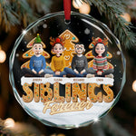 Siblings Forever - Personalized Glass Ornament