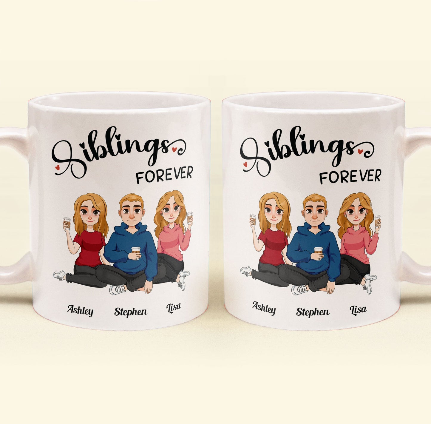 Siblings Forever - Personalized Mug