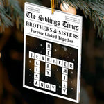 Siblings Times Scrabble Name - Personalized Acrylic Ornament