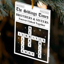 Siblings Times Scrabble Name - Personalized Acrylic Ornament