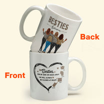 Side By Side Or Miles Apart Sisters Forever - Personalized Mug- Birthday Gift For Sisters, Sistas, Besties, BFF, Friends