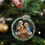 Silent Night Holy Night Nativity Scene - Acrylic Ornament