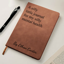 Silly Little Mental Health Swear Journal - For Her, Him, Daughter, Sister, Wife, Friend - Personalized Leather Journal