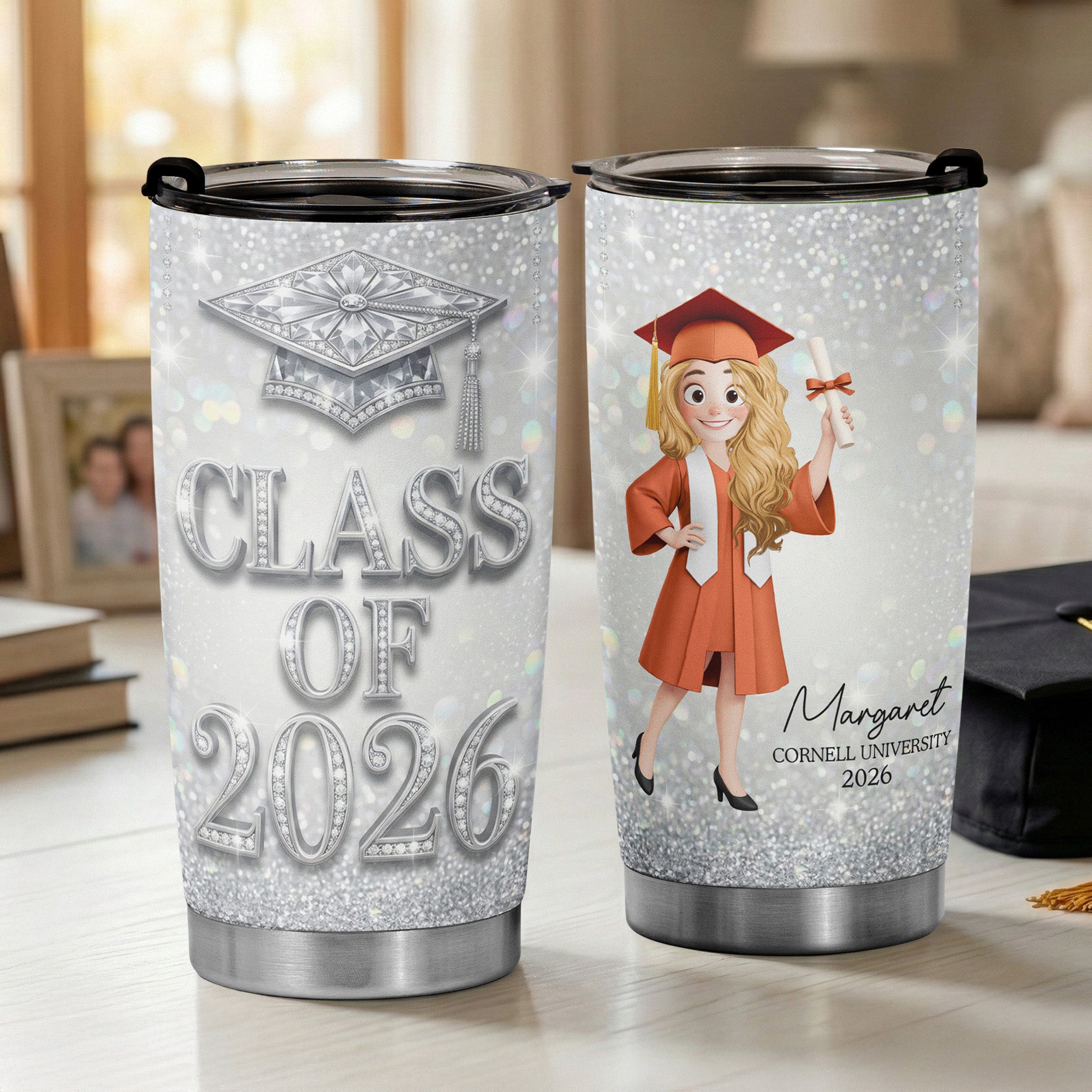 Silver-Glam-Graduation-Personalized-Tumbler-Cup-3