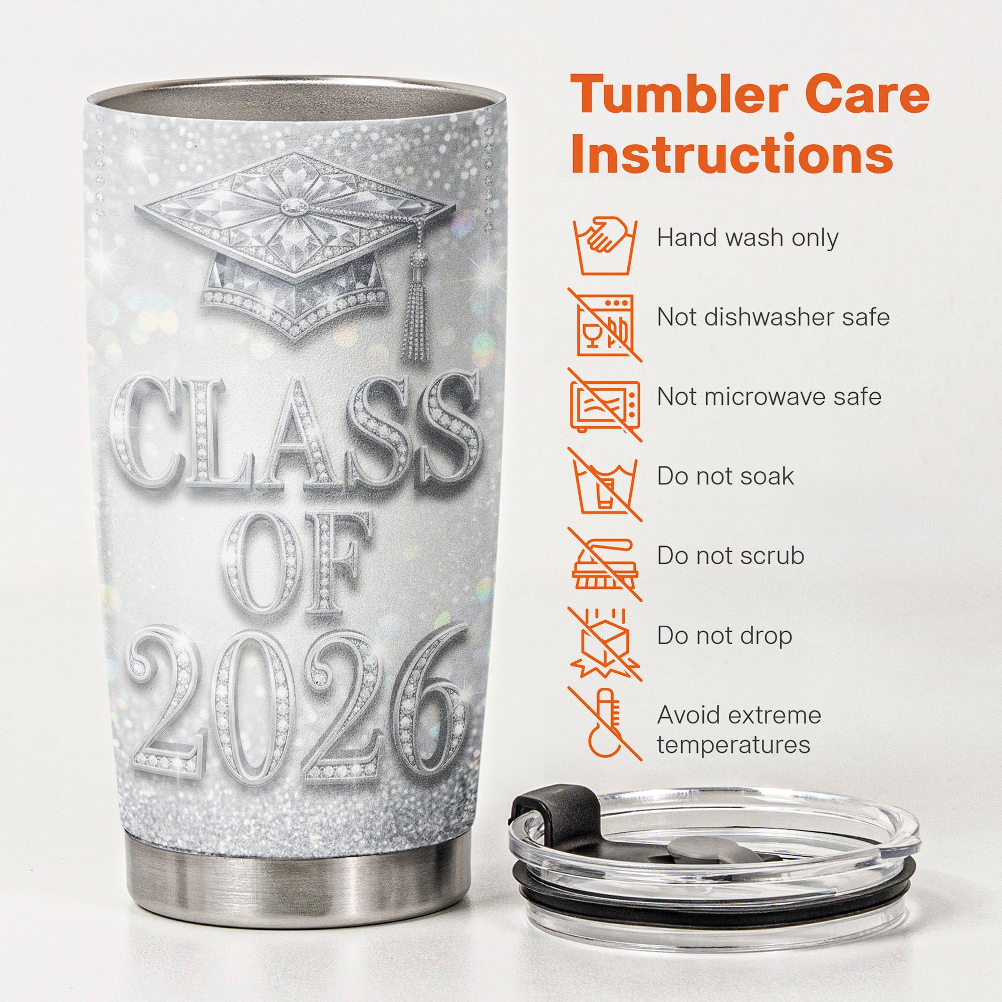 Silver-Glam-Graduation-Personalized-Tumbler-Cup-8