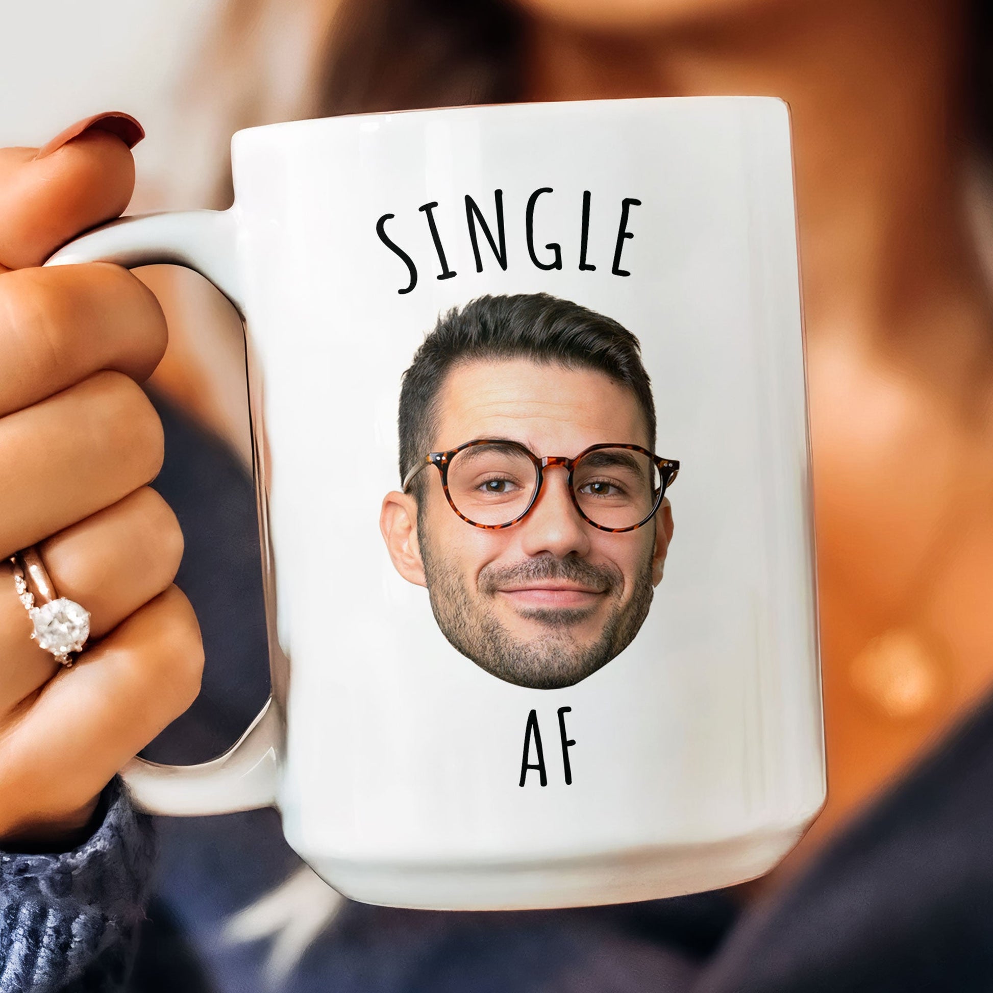 Single Af - Personalized Photo Mug