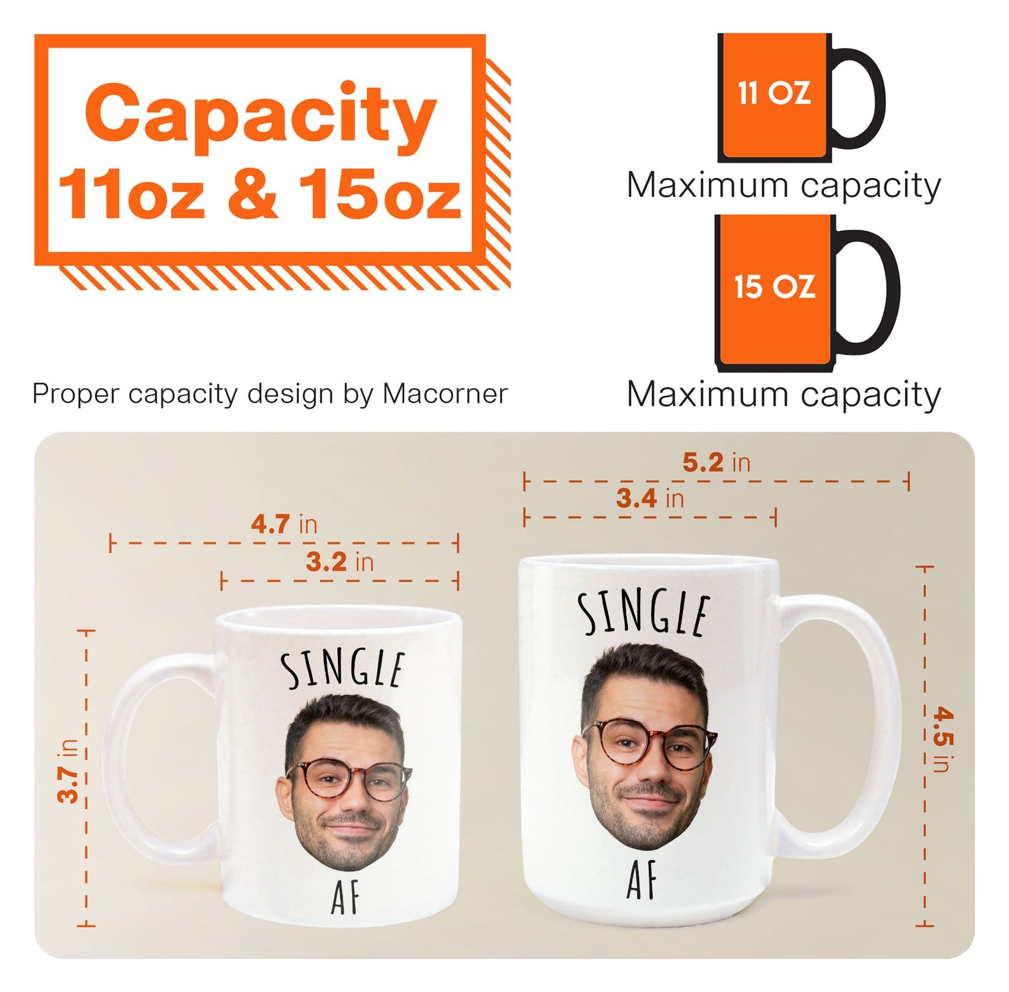 Single Af - Personalized Photo Mug