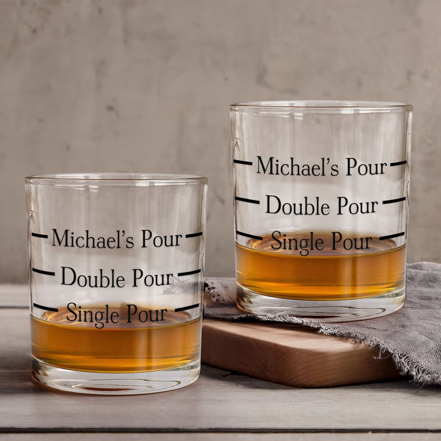 Single Pour Double Pour Funny Gifts For Men - Personalized Whiskey Glass