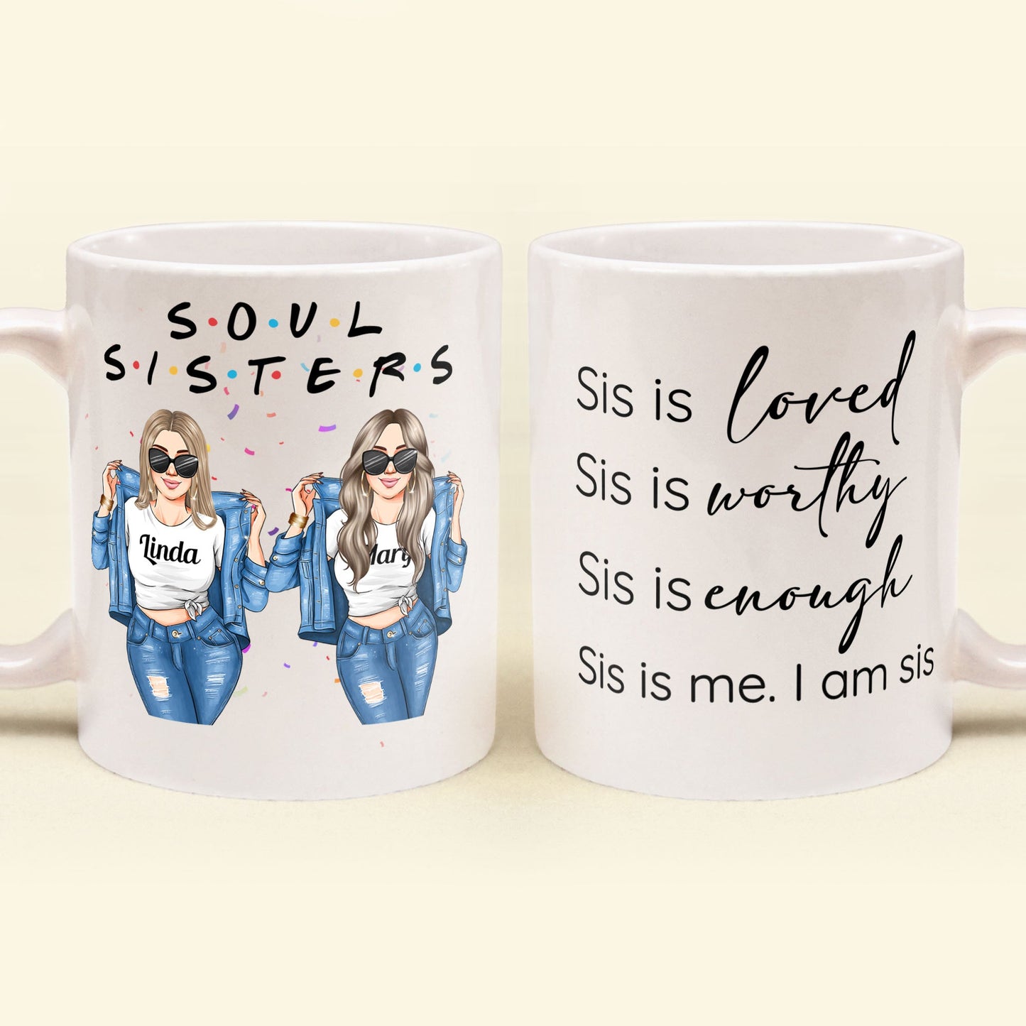 Sis Is Loved - Personalized Mug - Birthday Gift For Sister, Sista, Bestie