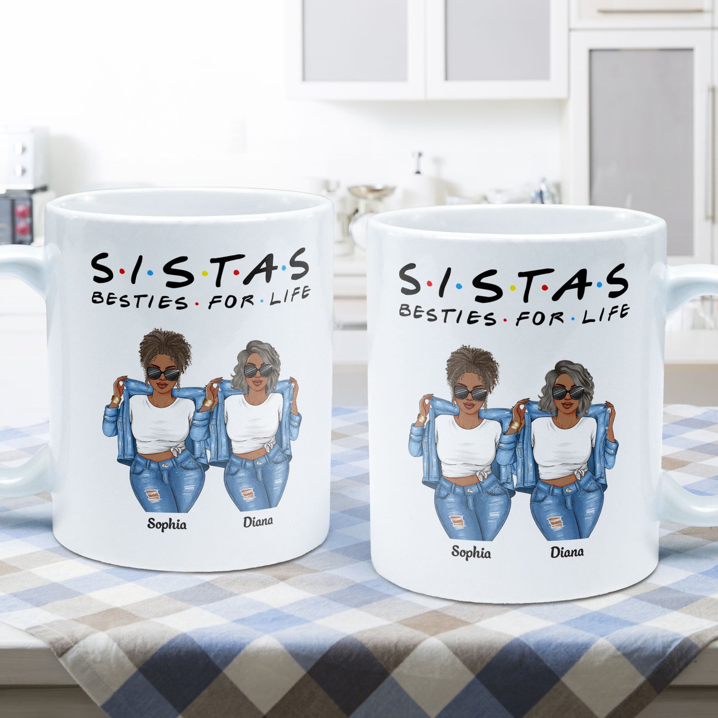 Sistas For Life - Personalized Mug