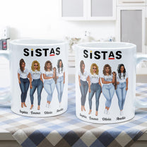 Sistas Forever  - Personalized Mug - Birthday Gift For Sistas, BFF, Black Woman