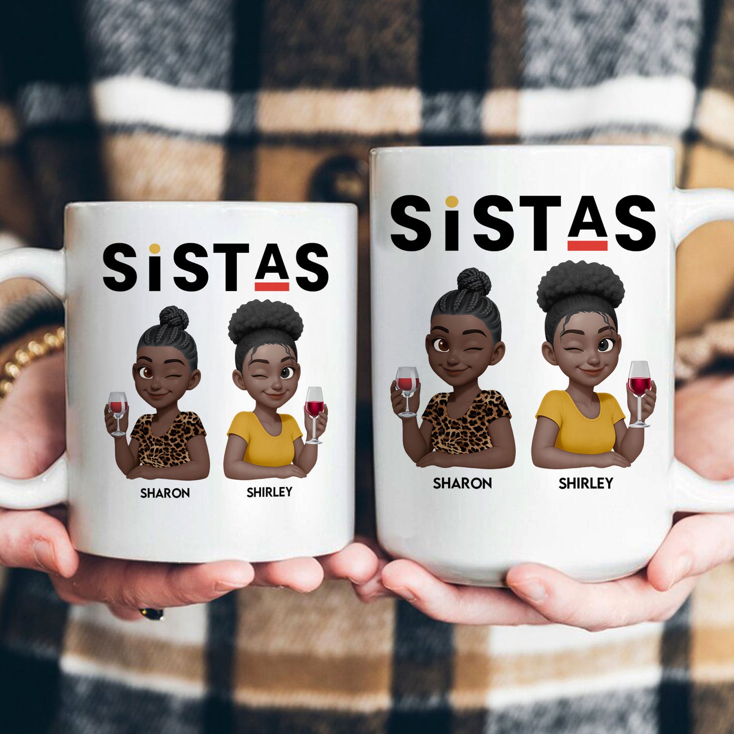 Sistas - Soul Sisters - 3D New Version - Personalized Mug