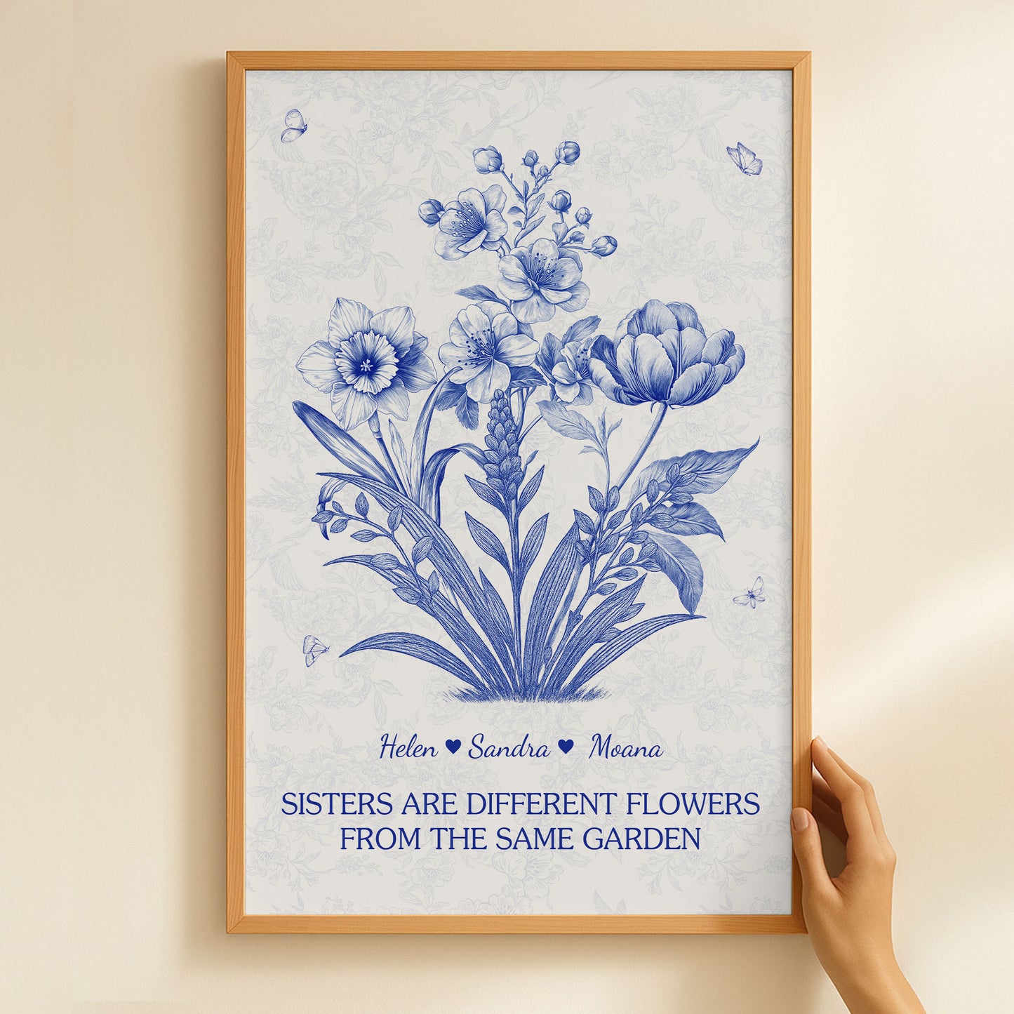 Sister Are Different Flowers From Same Garden - Personalized Poster