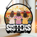 Sister Forever - Personalized Window Hanging Suncatcher Ornament