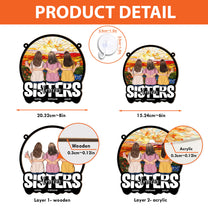 Sister Forever - Personalized Window Hanging Suncatcher Ornament